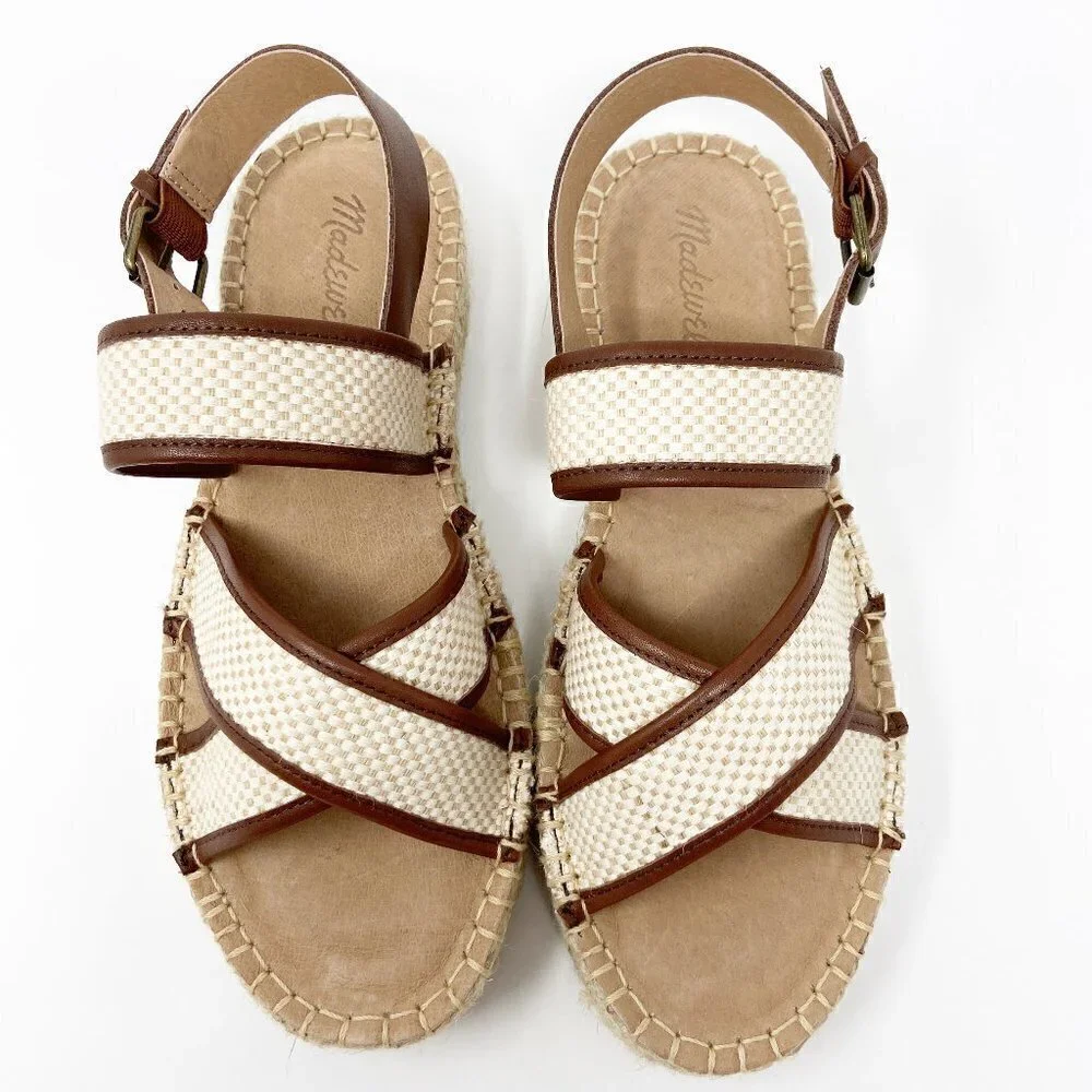 MADEWELL | The Julie Espadrille Sandal 8 NWOT